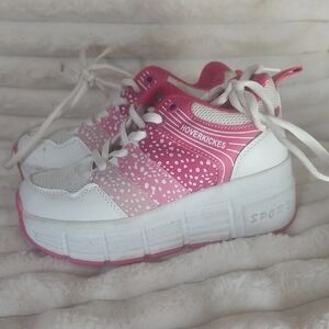 Kids Pink and White Sneakers